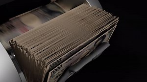 1000 Japanese Yen banknotes. Paper money. Cash. JPY.