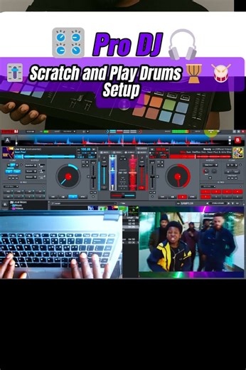 VirtualDj: Freestyle Scratch🎚️ and Play Drums'🥁🪘 Keyboard Setup on Point 🔥🔥#foryouシpage #djset