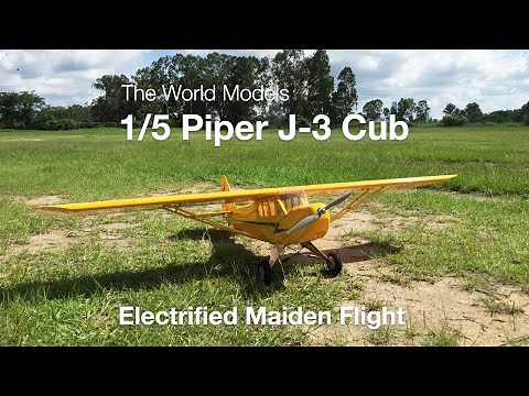 The World Models 1/5 Piper J-3 Cub Electrified Maiden Flight