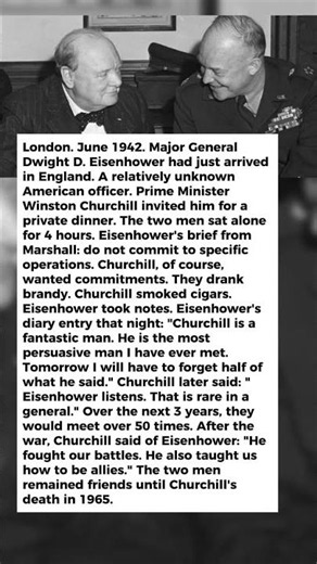 What General Eisenhower Did When He Met Winston Churchill for the First Time