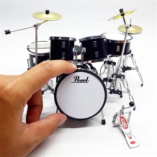 Miniature Drum Set 1:12 | Mini Replica Drum Kit Handmade | Drummer Birthday Gift Instrument Musical Rack Display - Etsy