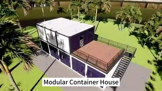 High Quality Custom Prefab 2 Two Story Container House Tiny Flat Pack Homes Made From Sandwich Panel and Steel Home Modern