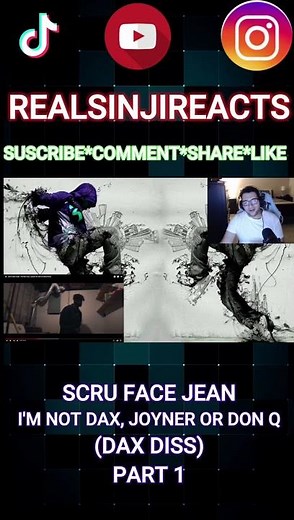 SCRU DON'T LIKE DAX? | SCRU FACE JEAN - I'M NOT DAX, JOYNER OR DON Q (DAX DISS) (REACTION)