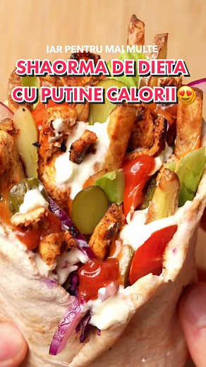 Cu aceasta shaorma de dieta nu mai ai nevoie de nimic altceva!😍 #mancare #retetesanatoase #mancaresanatoasa #shaorma