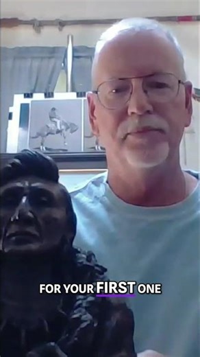 My FIRST Sculpt! Cold Cast Bronze Creation #shorts