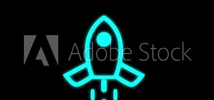 Rocket Successful launch icon animation .shuttle rocket takes off successfully, concept animation. Animated rocket icon, fast rocket icon animation concept.