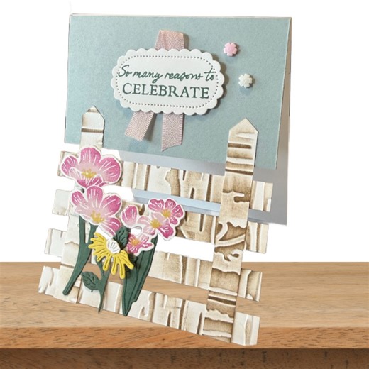 Stampin'Up! Velvet Meadow Sneak Peek: Easy Lattice Card tutorial - Karina Chin, Stampin' Up! Demonstrator