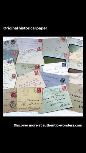 Authentic Wonders | Vintage 1930s French Envelopes with Stamps Lot This lot features authentic French envelopes from the 1930s and 1940s, each bearing... | Instagram