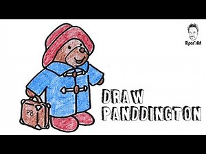 How to draw Cartoon Paddington bear easy .