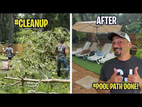 Mimosa Tree Cleanup & The Pool Path is DONE!