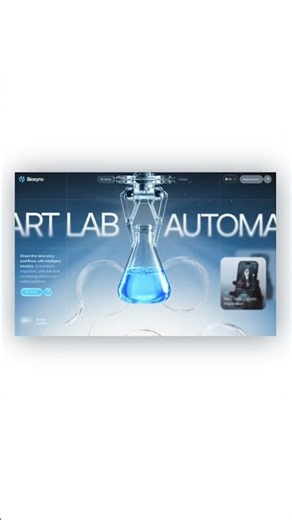 AI Laboratory Website Animation | Healthcare & Robotics Landing Page UI/UX Design