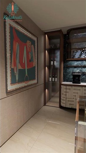 Kalakrati Interior Elegant Home Bar Design | Luxury Interior Visualization