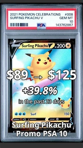 Surfing Pikachu Promo PSA 10 PRICE EXPLODES! 📈