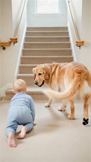 When Loyalty Becomes Protection ❤️||by Legends Of Loyal Dogs#GoldenRetriever #LoyalDog #BabySafety