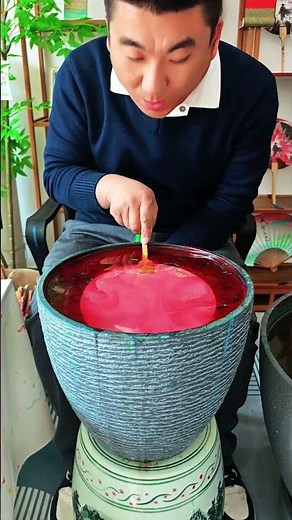 Every Fan is UNIQUE! Incredible Floating LACQUER Art Technique 🎨