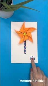 How to make a paper pinwheel card that spins. Easy and fun paper craft ideas