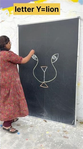 how to draw lion face in easy way #shorts