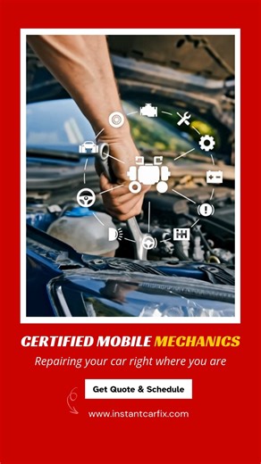 When your car stops unexpectedly, the last thing you need is more delay. Our certified mobile mechanics come directly to your location—roadside, home, or office—to diagnose and repair your vehicle with care, transparency, and expertise. No towing. No waiting rooms. Just reliable service when it matters most. Book your service at www.instantcarfix.com 📞 844-669-6324 | Instant Car Fix