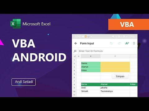 Running a VBA Macro on Android (Creating an Input Form)