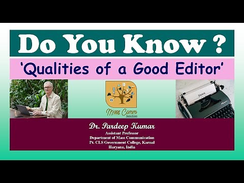 78. Qualities of a Good Editor