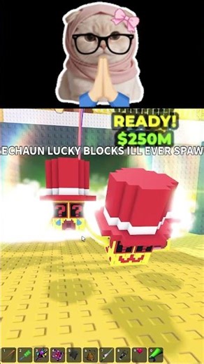 sammy open new lucky blocks #roblox #shorts #catgamer