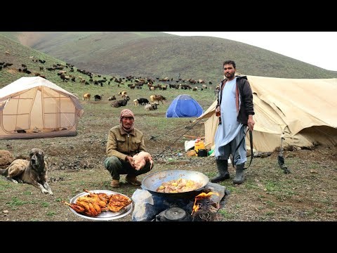 A Terrifying Night with Afghan Shepherds | Extreme Storm, Wolves & Cooking on Fire (Part 1)