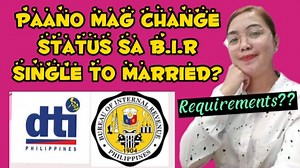 Paano mag Change Status sa BIR Single to Married?? B.I.R. Requirements.. Step By Step PLEASE SUPPORT MY CHANEL 👇👇👇👇👇👇👇👇 https://youtube.com/channel/UCof90ZzarlIiEIH7sa6KfKA | Glenda Tutorial