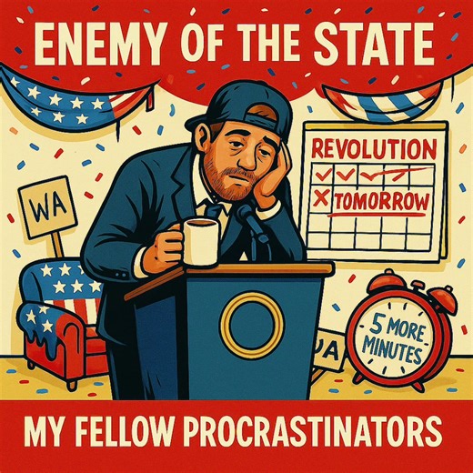 My fellow procrastinators #EnemyOfTheStateMusic #MyFellowProcrastinators #GaslightGospel #ClassWarComedy #TomorrowWeRise