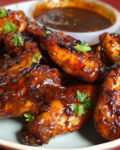 Sticky Chicken Wings Ingredients: 2 pounds chicken wings 1/2 cup soy sauce 1/4 cup honey 1/4 cup brown sugar 2 tablespoons rice vinegar ...... Full Recipe in Coʍmеոτ 💬 | Food Lovers