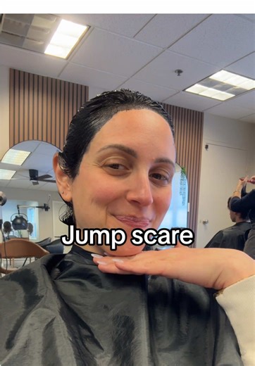 Jump scare 💀 #hair #hairtok #haircut #justagirl #mom