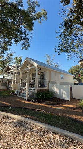 61K views · 23K reactions | Barefoot Retreat | Tiny Home | Liberty Tiny Home and Village #tinyhome #parkmodel #tinyhouse | The RV Hunter | Facebook