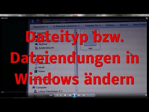 Dateityp Dateiendungen in Windows ändern