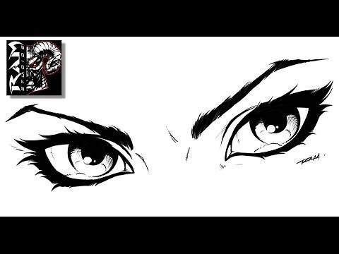 How to Draw Comics - Woman's Eyes - Tutorial - Sketchbook Pro Video