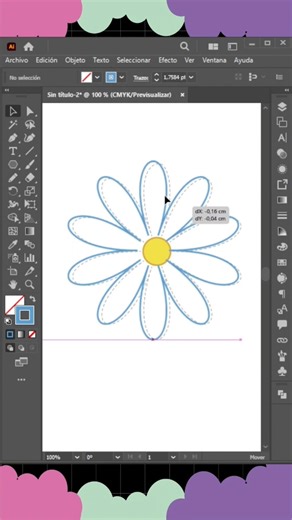 Cómo hacer una Flor en Illustrator (Rápido y Fácil) 🌼