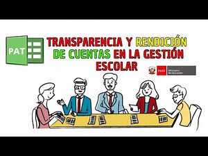🔴TRANSPARENCIA Y RENDICIÓN DE CUENTA EN LA GESTIÓN ESCOLAR-MINEDU