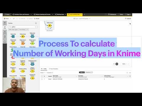 How to Calculate Working Days in KNIME | Step-by-Step Tutorial #knime #quicktips