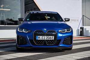 BMW i4 M50 with M Performance Parts and plenty of carbon fiber