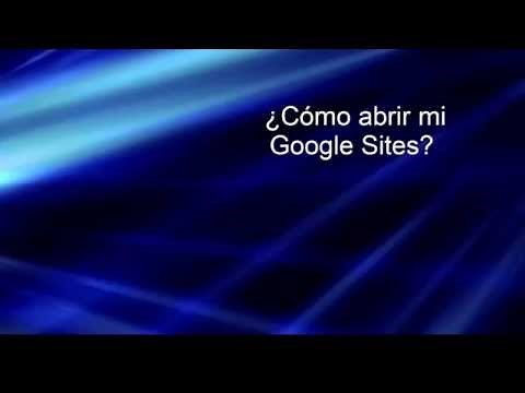 ¿Como Abrir mi Google Sites