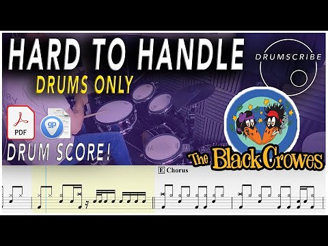 Hard To Handle (DRUMS ONLY) - The Black Crowes | DRUM SCORE Sheet Music | #78 DRUMSCRIBE
