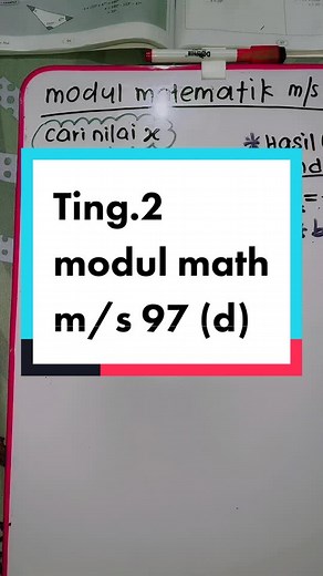 Math Form 2 Module on Page 97 (d) - Good Luck!