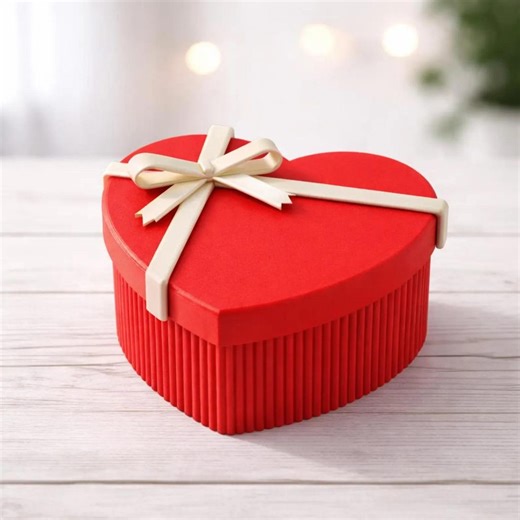 Heart Gift Box With Bow| Valentine Ribbon Lid Style | Jewelry & Small Gift Storage - Etsy