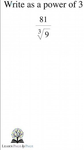 Write as a POWER of 3 #mathshorts #exponents #maths