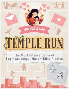 Mothers Day Temple Run | Secret Code Scavenger Hunt Kit | Mothers Day Game