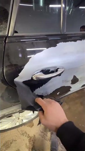 the process of peeling car stickers#shorts