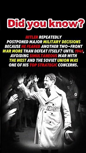 Hitler Knew a Two-Front War Would Destroy Him #WW2 #HistoryShorts #Shorts