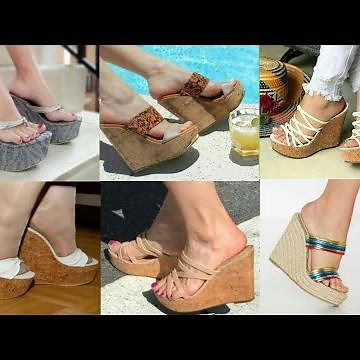 Simple and elegant summer high heel wedge sandals for women