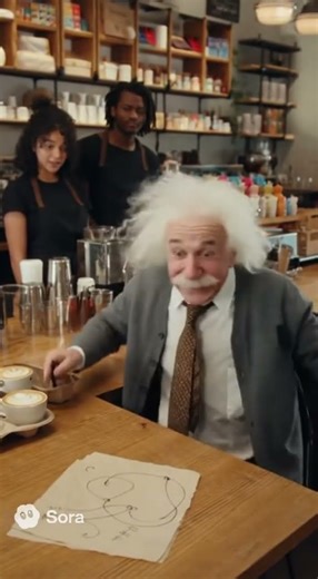 Einstein BREAKS Coffee Shop Explaining Relativity! ☕😱 (AI Generated)