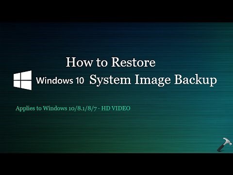 How To Restore Windows 10 System Image Backup