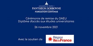 DAEU - Option A (filières littéraires et sciences humaines) - Université Paris 1 Panthéon-Sorbonne