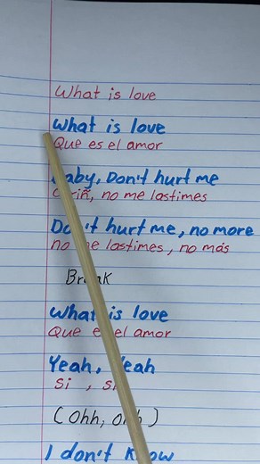 ¿Qué es el amor? Letras de la canción en español